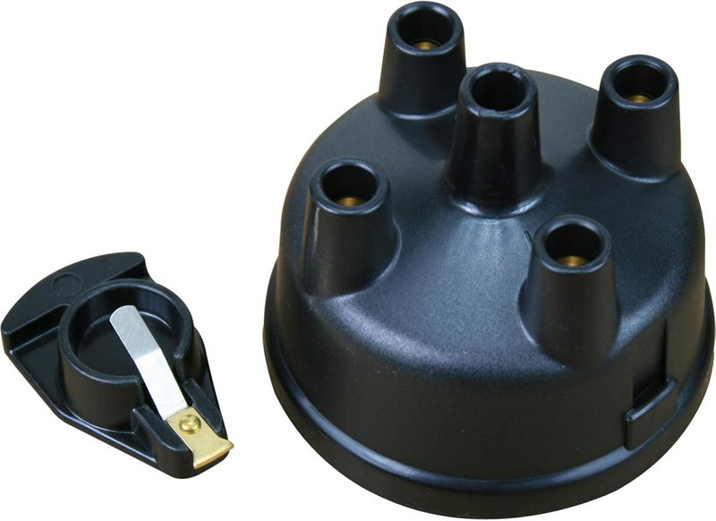 AIP Electronics Heavy Duty Performance Brass Terminal Side Mount Ignition Distributor Cap and Rotor Set Compatible with Ford and New Holland 8N Tractor Serial Number 263844 and up OEM Fit CAP1046 - Image 1